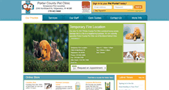 Desktop Screenshot of portercountypetclinic.com