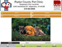 Tablet Screenshot of portercountypetclinic.com